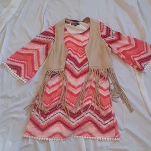 Boho style dress and vest